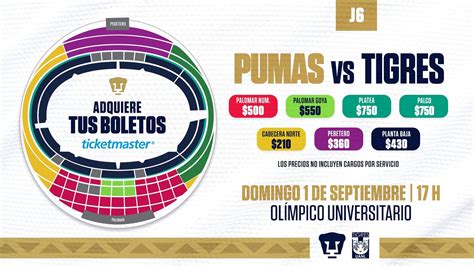 pumas vs monterrey boletos